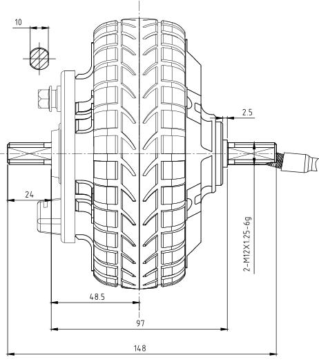 6 inch brushless hub motor for e-scooter