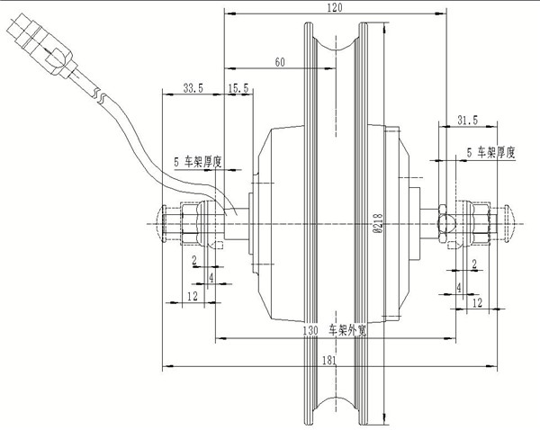 Tech 12” 16” 20” 48V 500W Open size 120 mm E-KICKBOARDWheel Integrated rear hub motor 