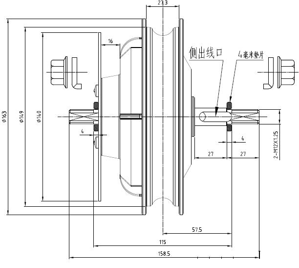 10 inch direct drive brushless motor for e-scooter