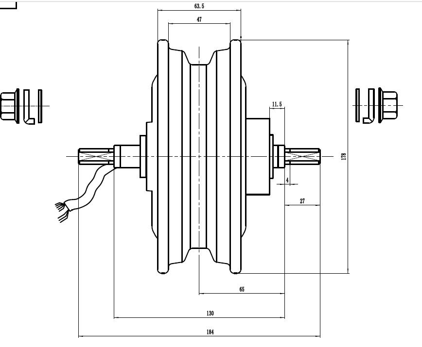 10 inch high power direct drive brushless motor for e-scooter