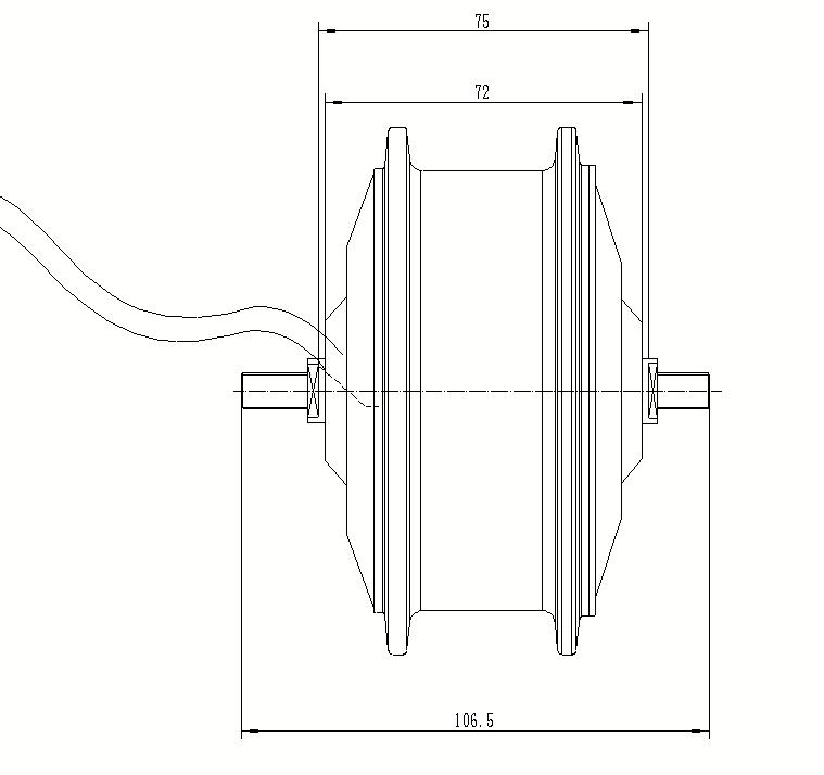 75 light weight compact size inner rotor motor for e-bike