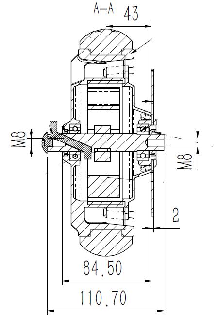 8.5 inch direct drive brushless motor for e-scooter