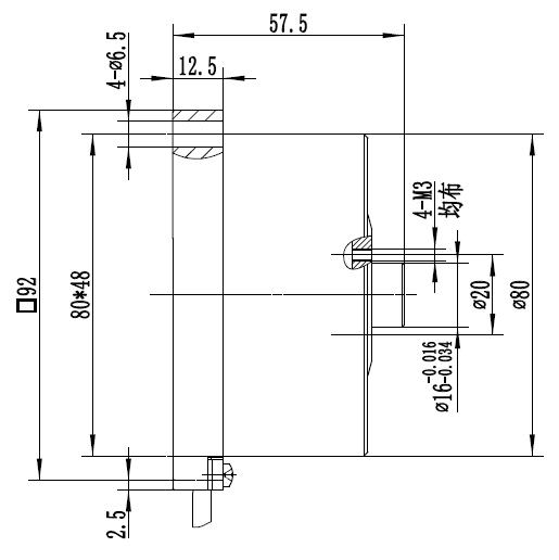 Brushless (BLDC) motor for automatic sliding door 24V with encoder