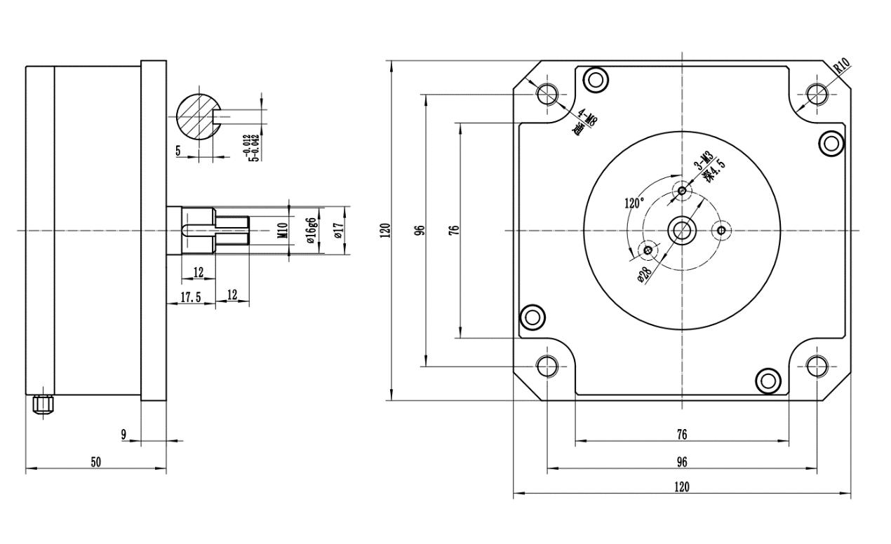 Brushless (BLDC) motor for automatic sliding door 36V with encoder