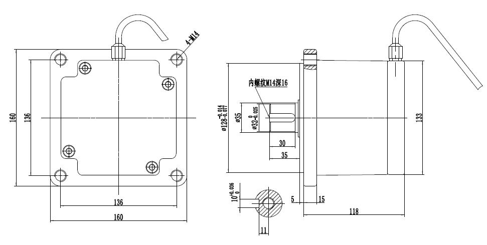 Brushless (BLDC) motor for automatic sliding door 80NM Heavy duty
