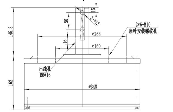 1500W PMSM (Permanent Magnet Synchronous Motor) for HVLS Ceiling fan system