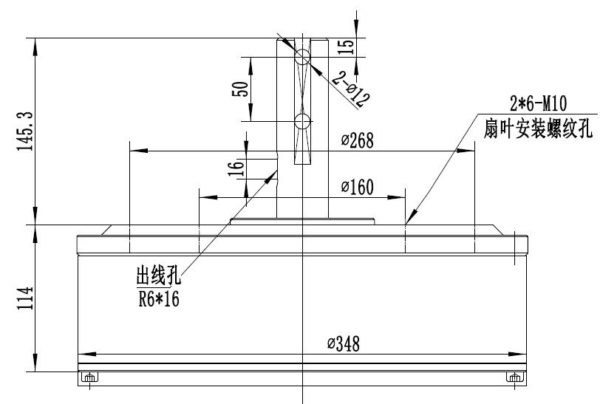 750W PMSM (Permanent Magnet Synchronous Motor) for HVLS Ceiling fan system